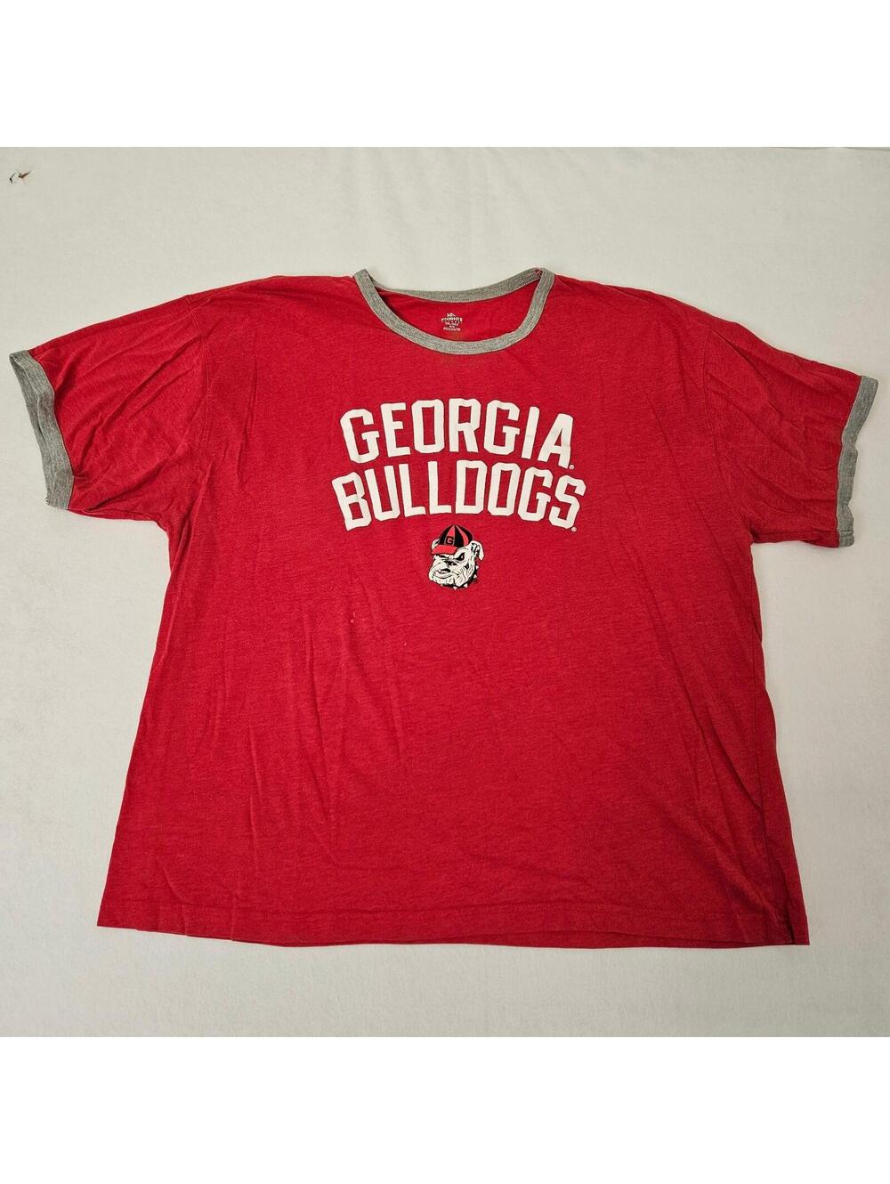 Georgia Bulldogs TShirt Mens XXL Red Champion Stretch NCAA Football Active